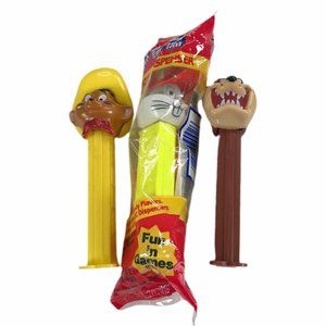 Pez Dispensers Vintage Looney Tunes Bugs Bunny (NIP), Taz, Speedy Gonzales Candy